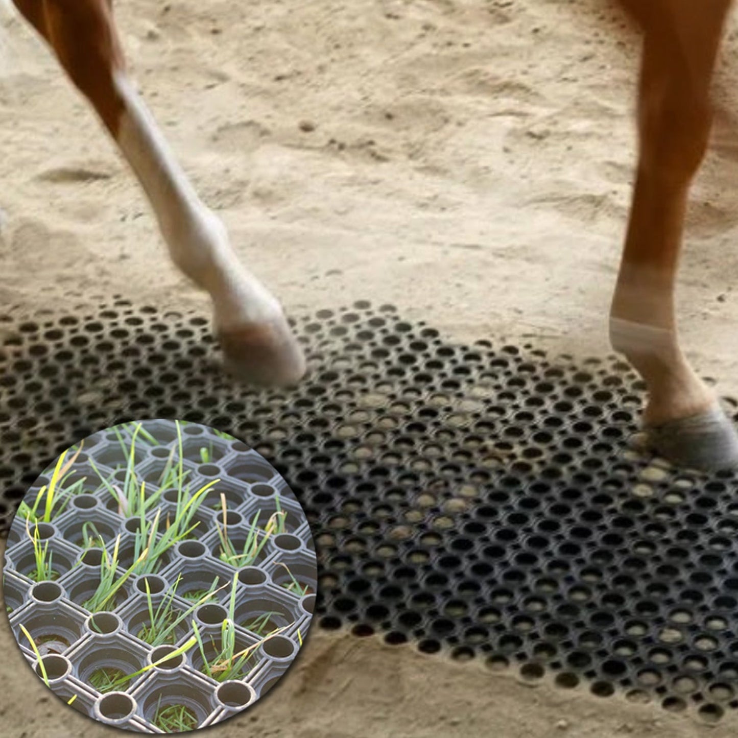 Car Parking Outside Rubber Matting with Holes