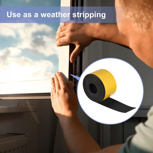 Weatherstrip Self Adhesive Solid Neoprene Rubber Strip