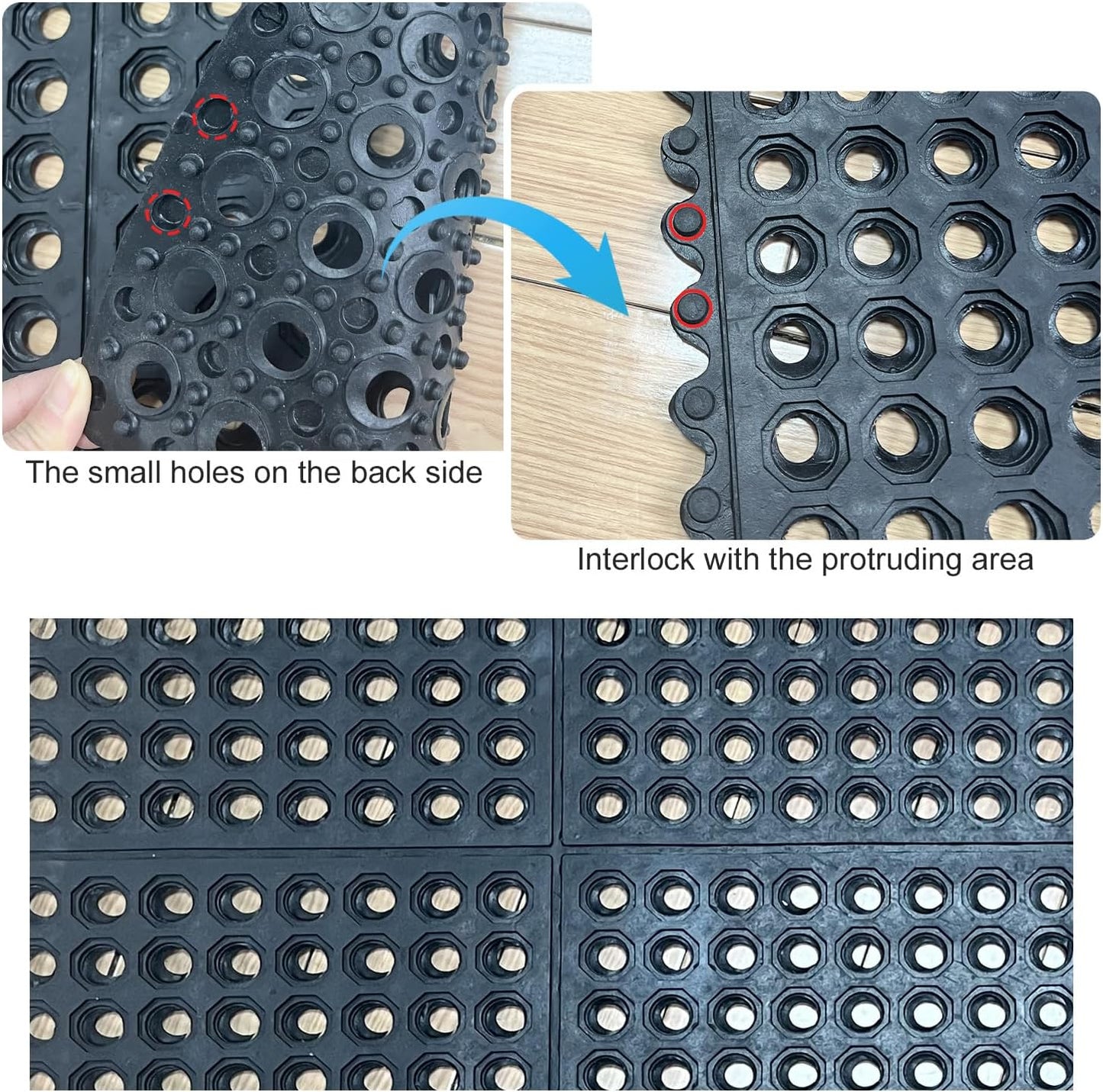 Playground Safety Mat Interlocking Grass Rubber Mat Gateway Golf Course