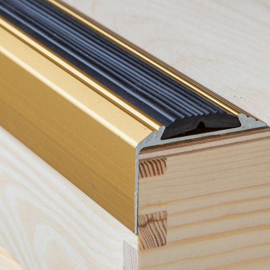 Non Slip Corner Edge Trim Anodised Aluminium Stair Nosing Edge Trim Step Nosing 1.2m