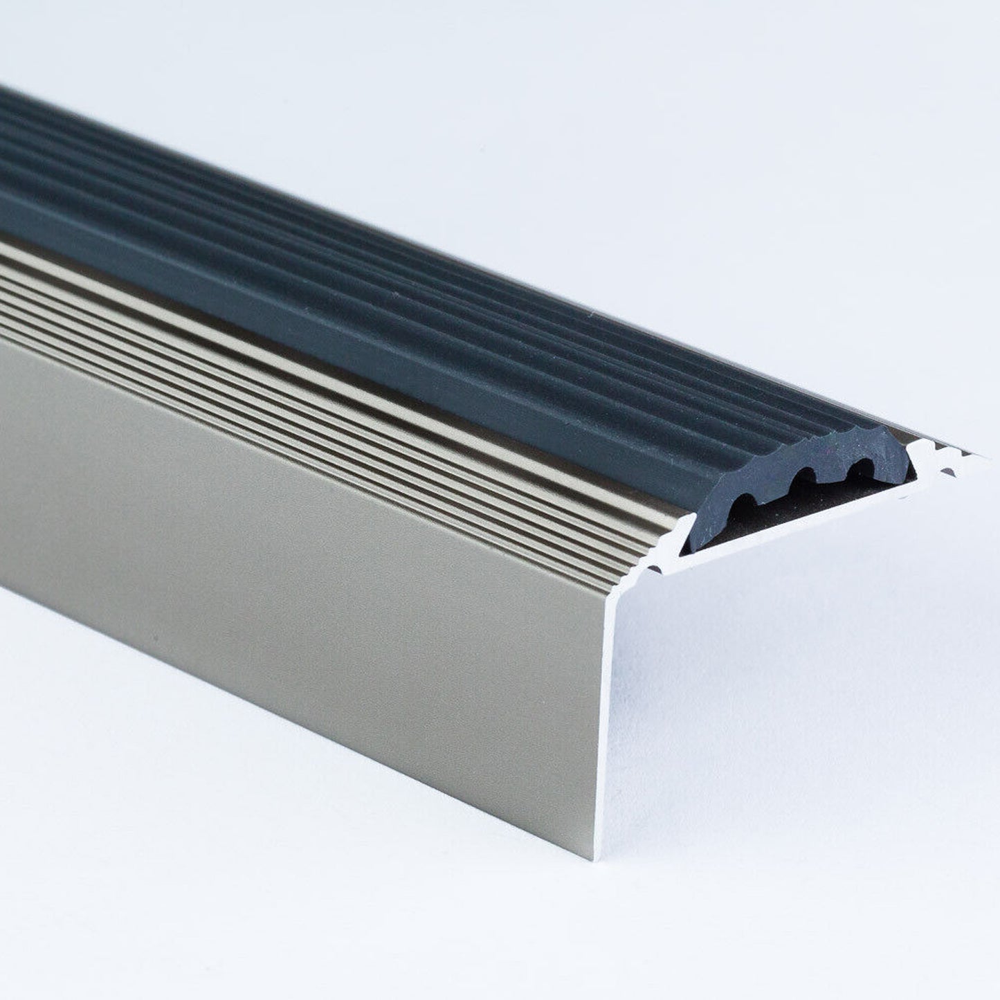 Premium Non Slip Anodised Aluminium Stair Nosing with Rubber Stair Edge Nosing Trim