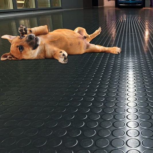 Heavy Duty Industrial Rubber Work Floor Matting Non Slip Garage Gym Matting Black