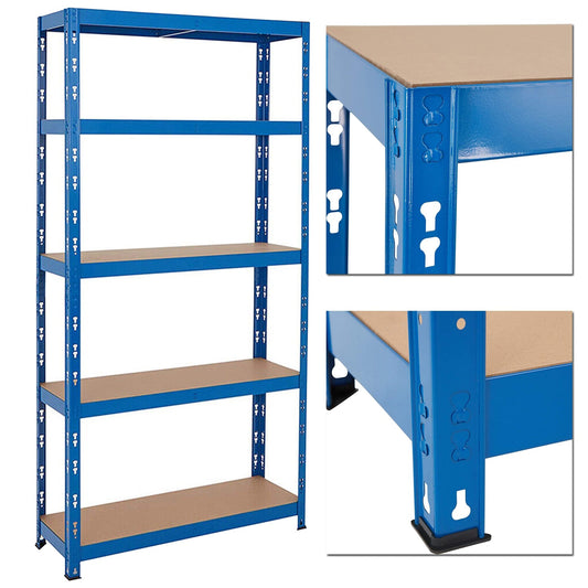 Garage Racking 5 tier Shelving Unit Boltless Heavy Duty Metal Shelf