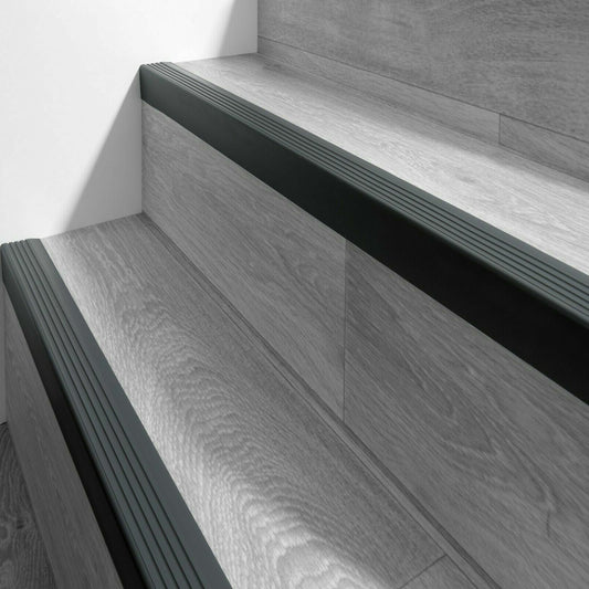 Non Slip PVC Stair Nosing Step Edge Trim Bullnose Strip 118cm Length