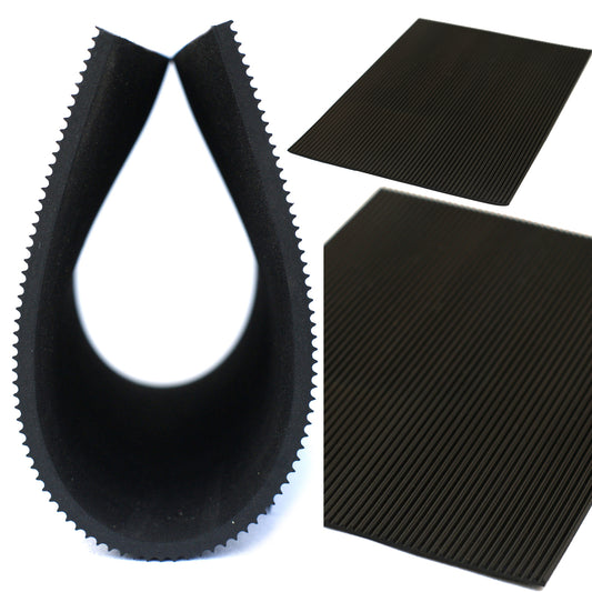 Premium Anti Slip Fine Ribbed Fluted Rubber Matting Pads