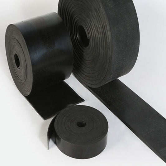 Solid Rubber Strip Black High Grade Strips 5m Long 1mm to 5mm