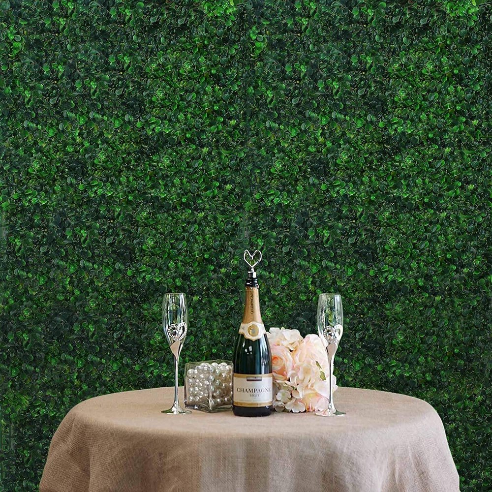 Premium Rectangle Green Artificial Boxwood Mat Outdoor and Indoor