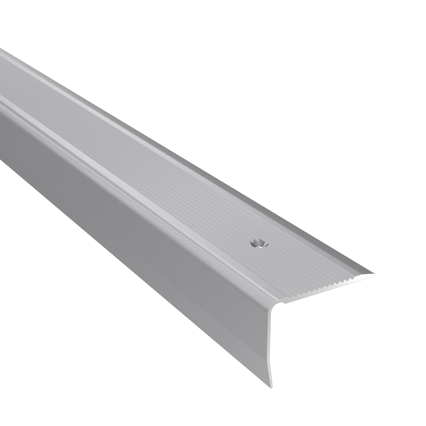 Anti Slip Silver Edge Aluminium Stair Nosing Grooved Anodised Step Nose Edging 1.2m Long