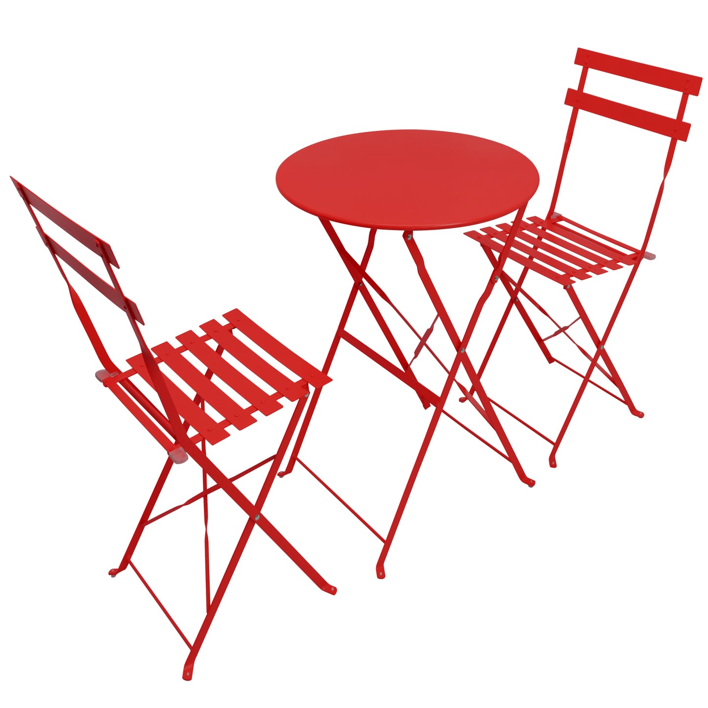 Comfortable Folding Table & Chair Bistro Set Outdoor Garden Patio Fully Assembled Set