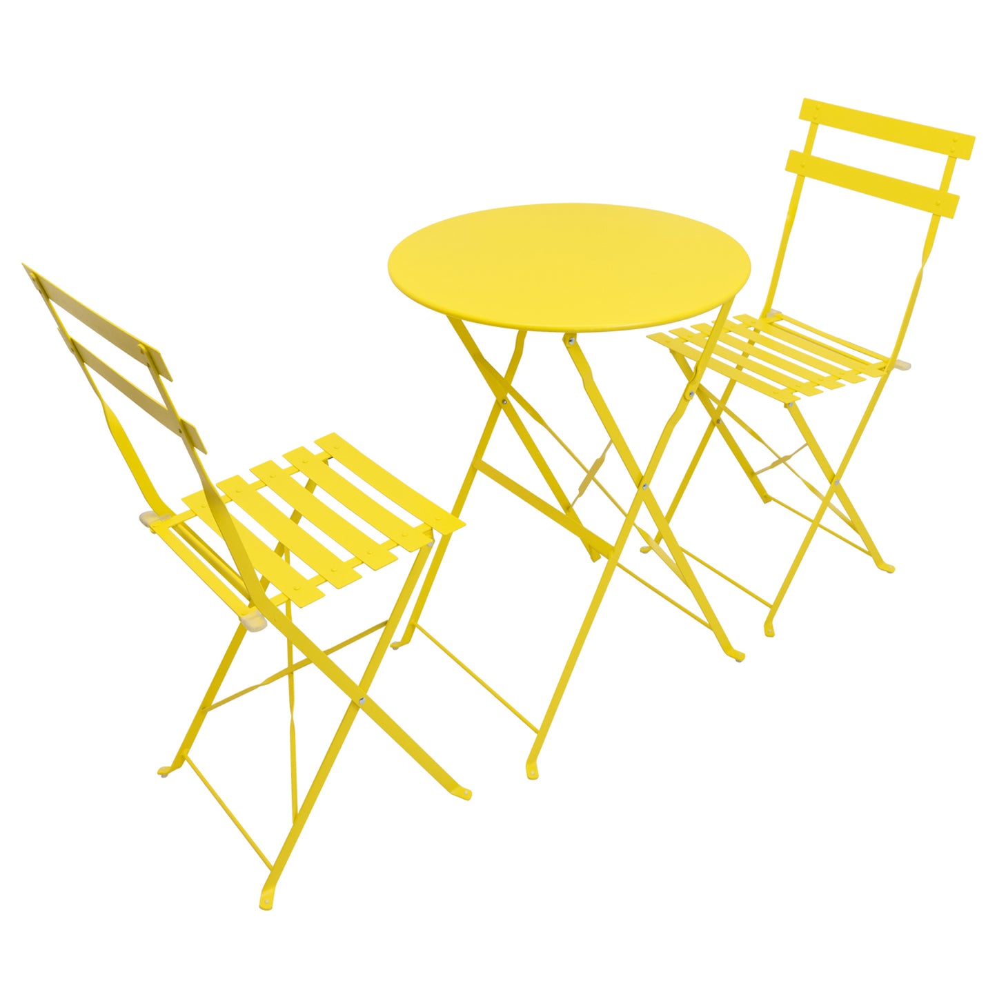 Comfortable Folding Table & Chair Bistro Set Outdoor Garden Patio Fully Assembled Set