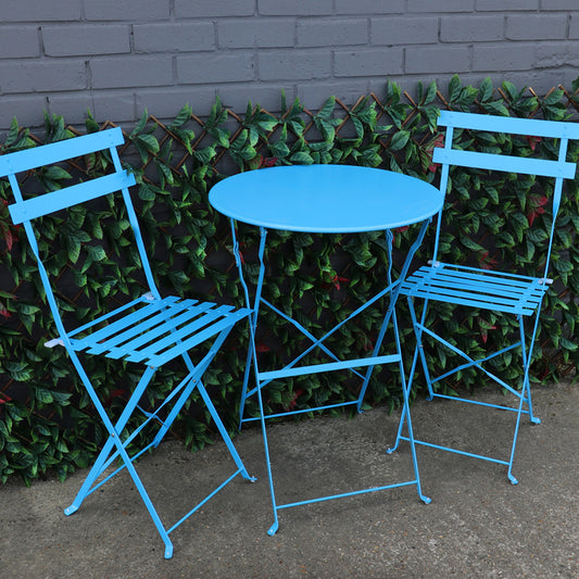 Comfortable Folding Table & Chair Bistro Set Outdoor Garden Patio Fully Assembled Set