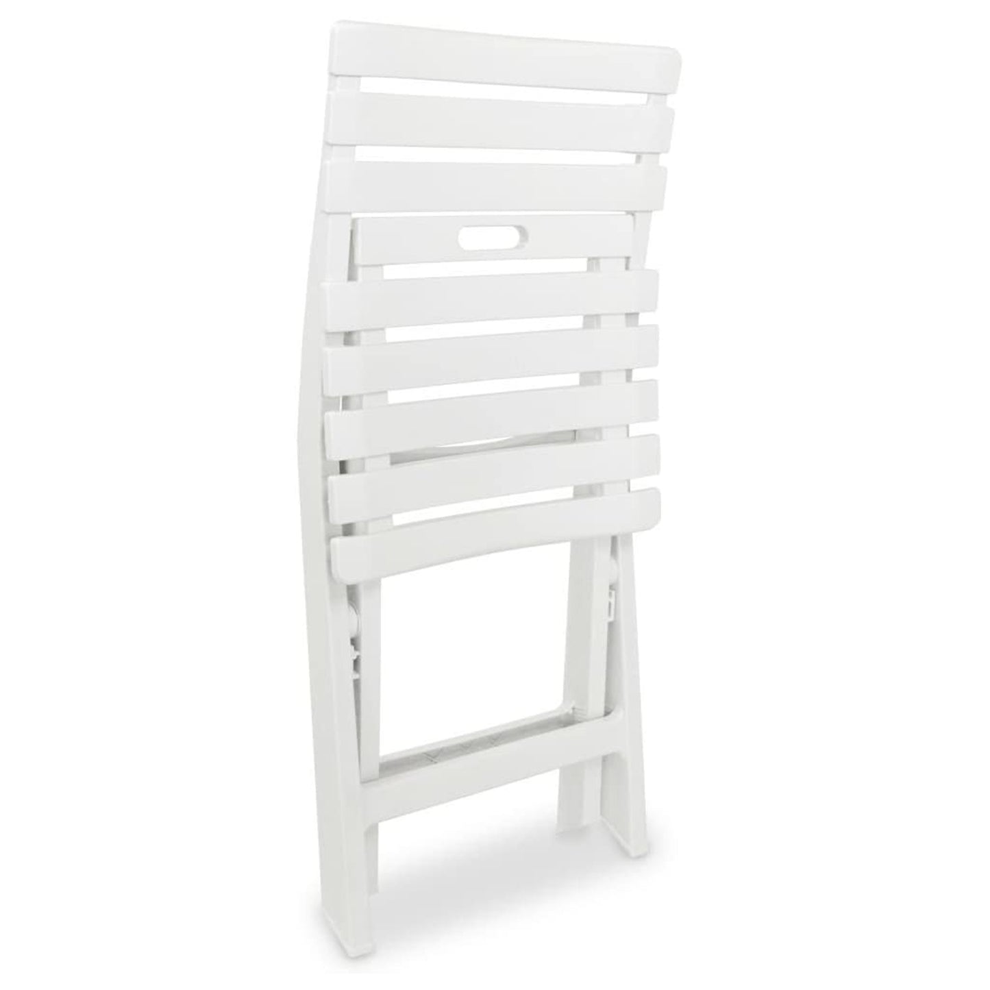 White Folding Garden Furniture Table and 2 Chairs Set Outdoor Picnic Garden Plastic Furniture