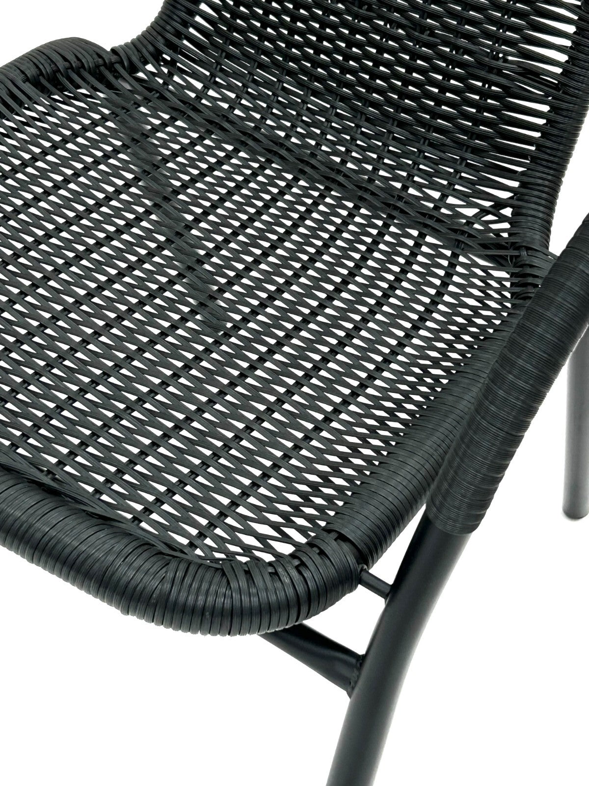 Luxurious Garden Furniture Sets Indoor & Outdoor 2 Black Rattan Chairs & 1 Square Table