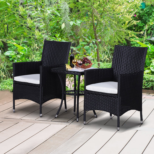 Premium Garden Furniture Bistro Set Garden Table Chairs Patio Outdoor & Indoor 3PC