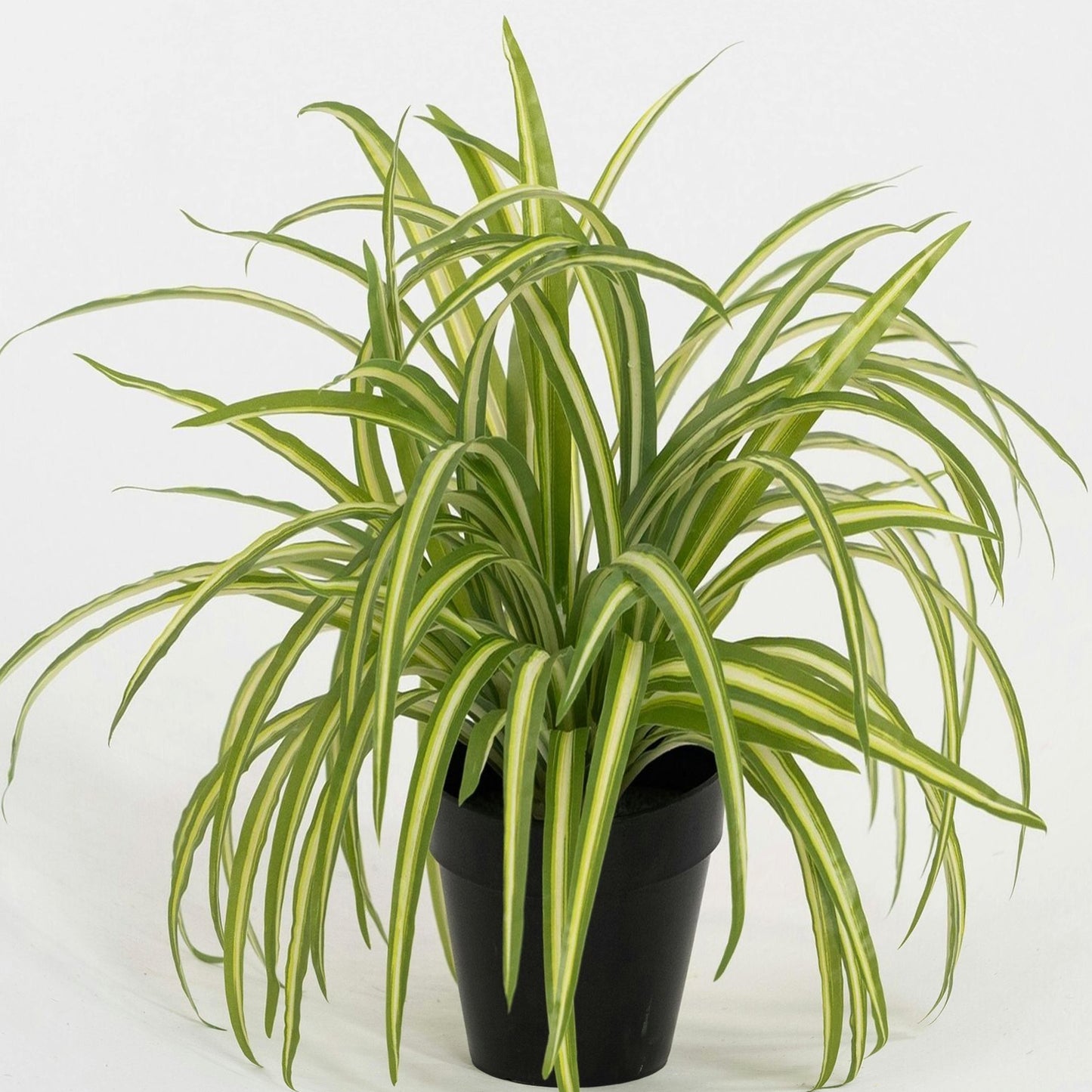 Artificial Faux Spider Plant Indoor Fake Green Blooming Houseplant 25cm Like Real Plant