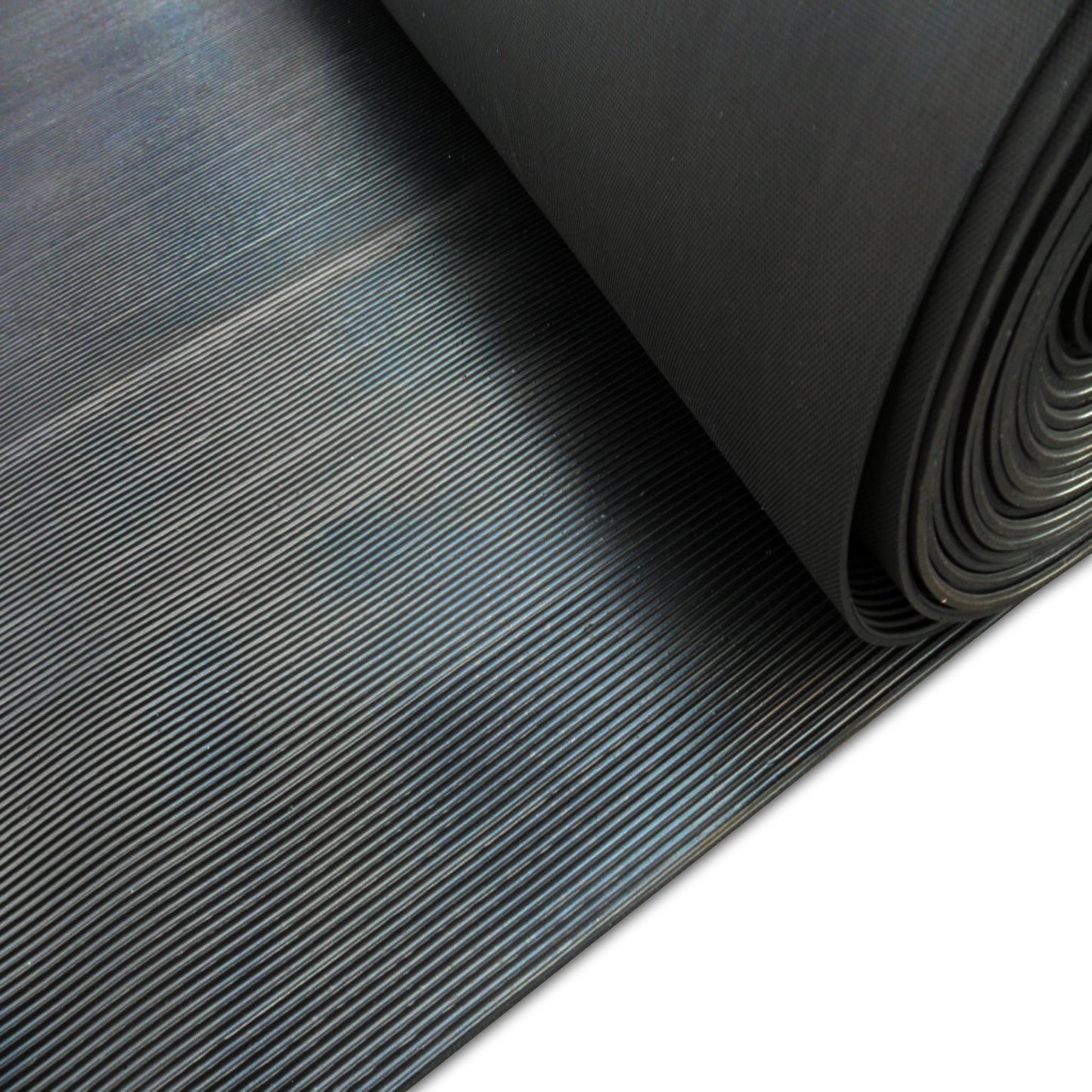 Waterproof Anti Slip Safety Ribbed Rubber Matting for Outdoor Indoor Garages Kennels Vans