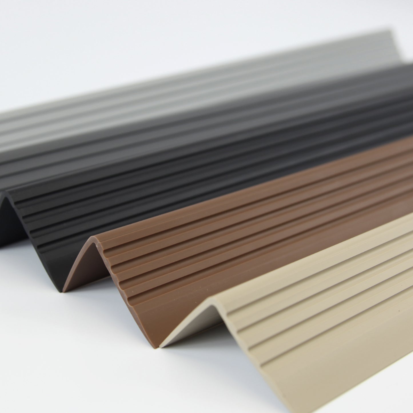 Non Slip PVC Stair Nosing Step Edge Trim Bullnose Strip 118cm Length