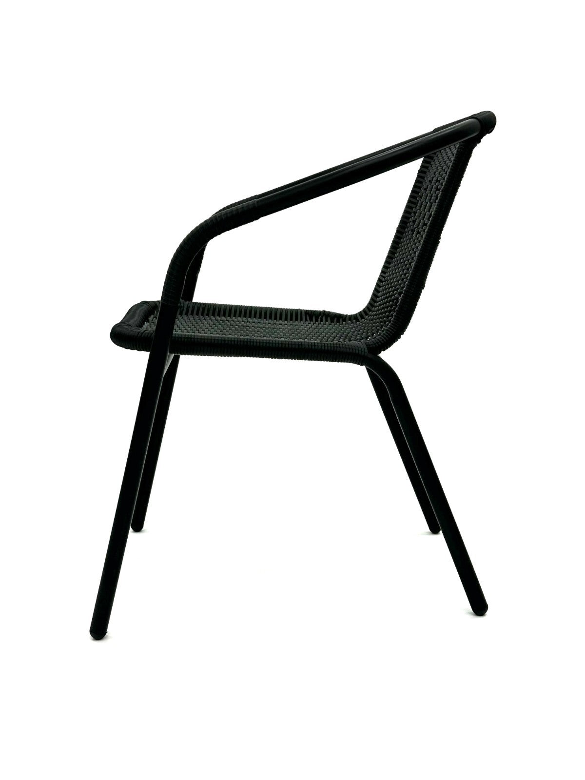 Luxurious Garden Furniture Sets Indoor & Outdoor 2 Black Rattan Chairs & 1 Square Table