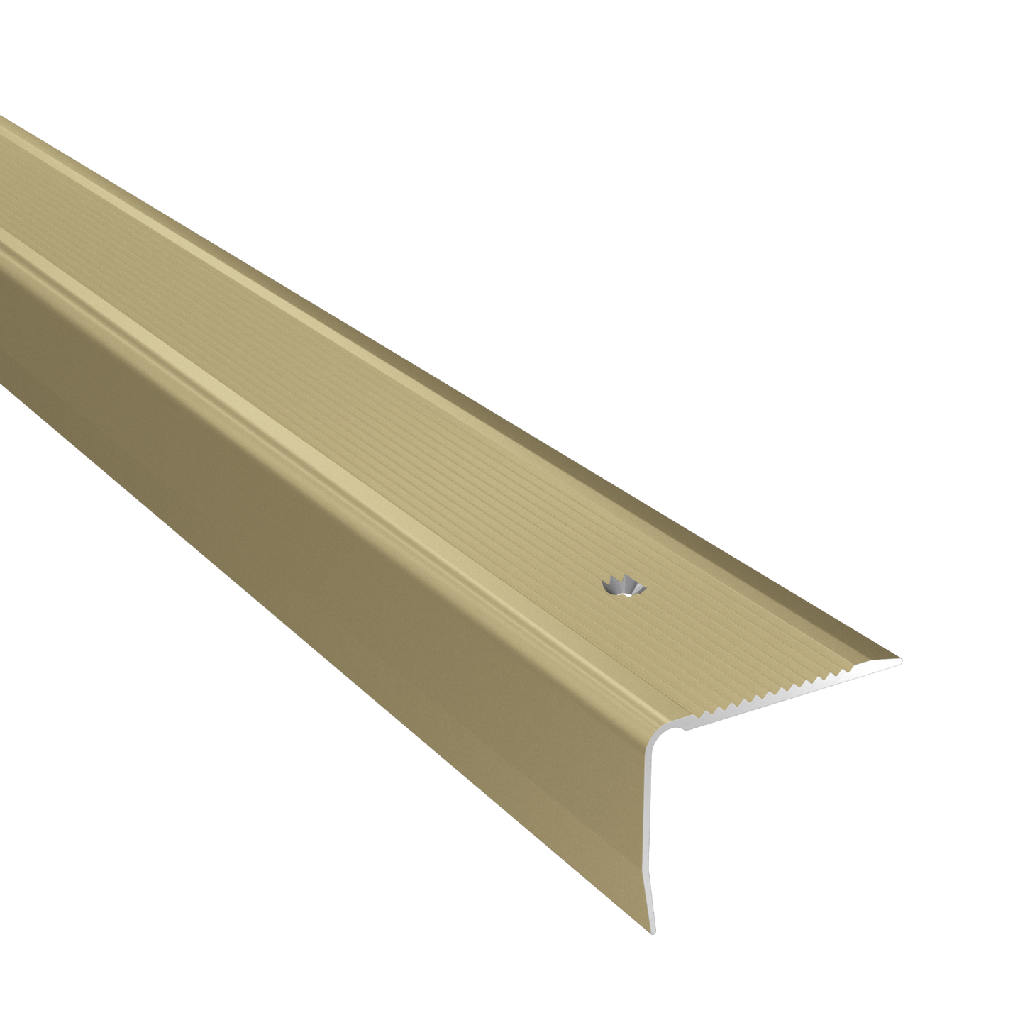 Anti Slip Silver Edge Aluminium Stair Nosing Grooved Anodised Step Nose Edging 1.2m Long