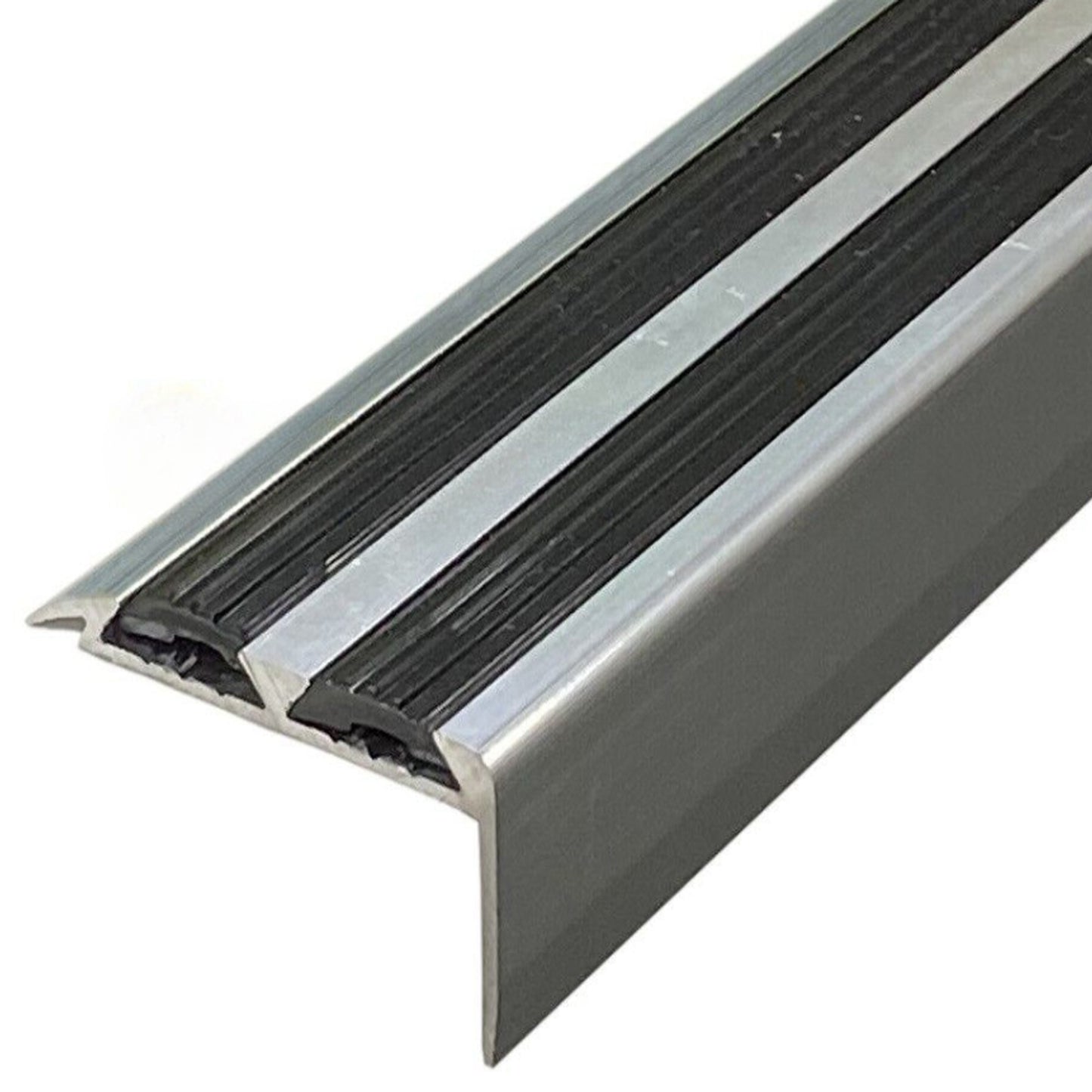 High Traffic Non Slip Aluminium Stair Nosing Edge Trim Step Nose Edging Nosings Rubber Slips