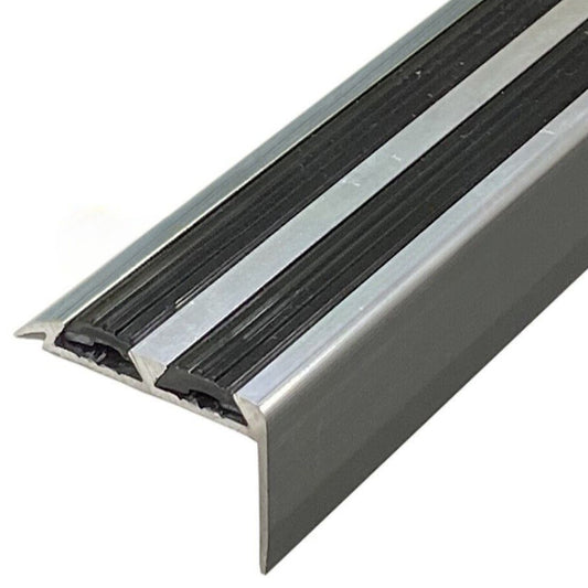 High Traffic Non Slip Aluminium Stair Nosing Edge Trim Step Nose Edging Nosings Rubber Slips