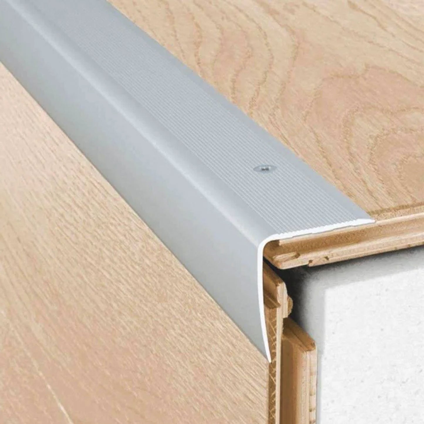 Non Slip Ribbed Treads Stair Nosing Edge Trim High Quality Anodised Aluminium Stair Nosing Edge